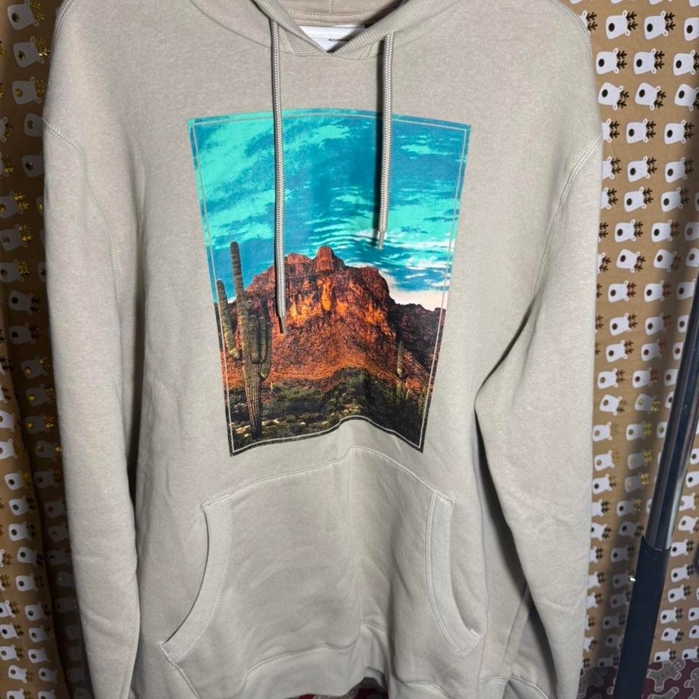 Cream‎ & blue Arizona hoodie